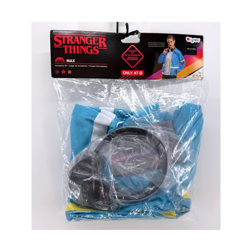 Stranger Things Costume Accessory Kit Jacket Headphones Disguise XL 14-16